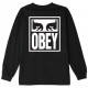 T-Shirt Manches Longues Obey - Obey Eyes Icon 2 - Off Black