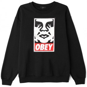 Sweatshirt Obey - Obey Icon Face - Black