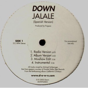 Down - Jalale (spanich version) / Jalale (english version) - promo 12''