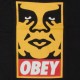 OBEY Premium T-Shirt - Orange Icon Face - Black