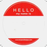 Sticker Temple Of Deejays - Macaron ''Hello my name is'' x4