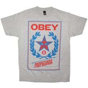OBEY Basic T-shirt - Classic Crest - Heather Grey