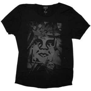 OBEY Raw Edge T-shirt - Tools Of The Trade Photo - Black