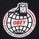 Obey Hoodie - Pullover Hood Fleece - Worldwide Domination - Black