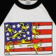 T-shirt Obey - Tees Limited Series - Keith Haring : Flag - White/Black