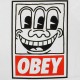 T-shirt Obey - Tees Limited Series - Keith Haring : Haring Eyes - White