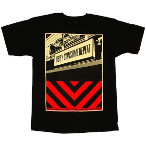 T-shirt Obey - Basic Tees - Subway Sign - Black