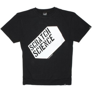 Scratch Science T-shirt - White Basic Logo - Black